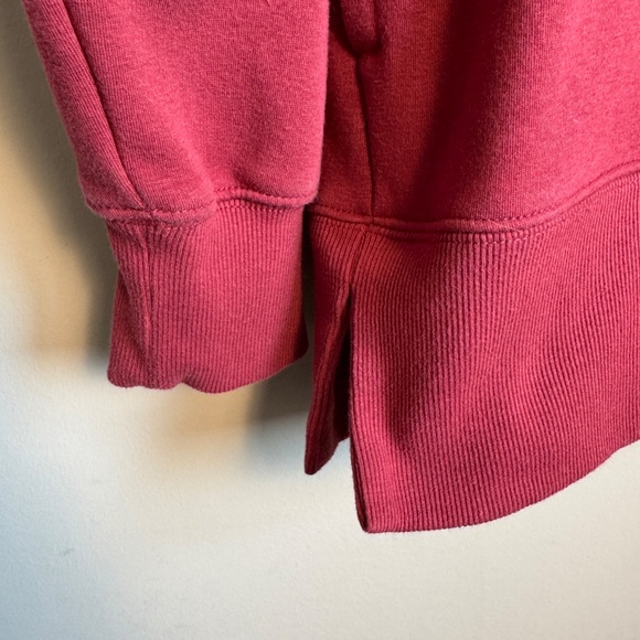 Kirkland Signature Womens Cozy Long Sleeve Sweatshirt Burgundy Sz Large Pockets - Picture 2 of 13